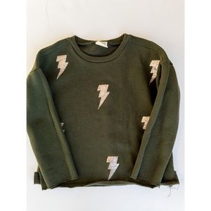 Zara Size 7 Sweatshirt with lighting bolt